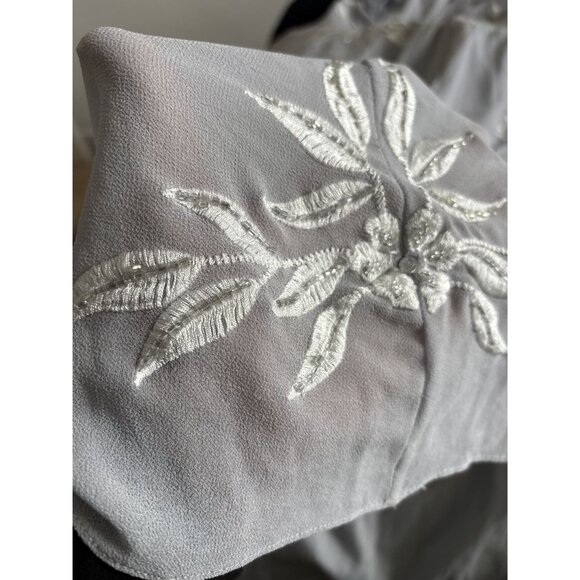 Women's BHLDN Anthropologie Long Sleeve Embroidered Belize Dress Size 0 Wedding - Picture 9 of 11